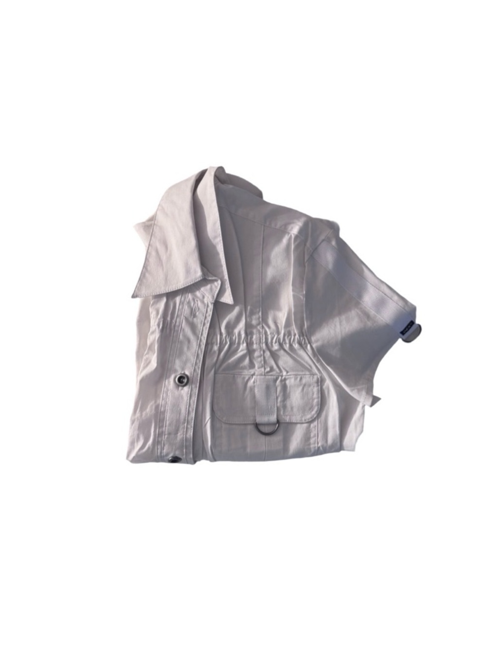 NWOT Dex White Button-Down Short Sleeve Shirt